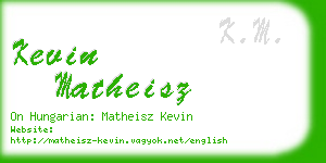 kevin matheisz business card